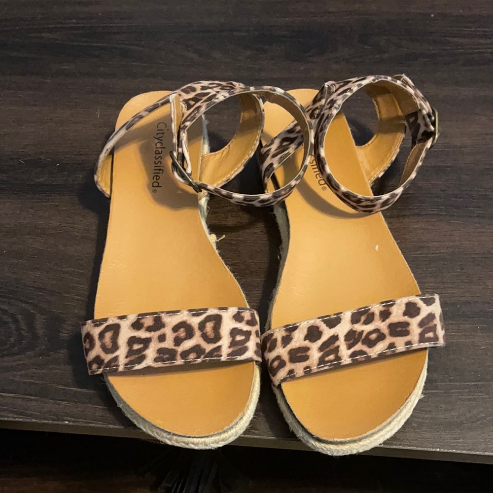 Sandals with a buckle